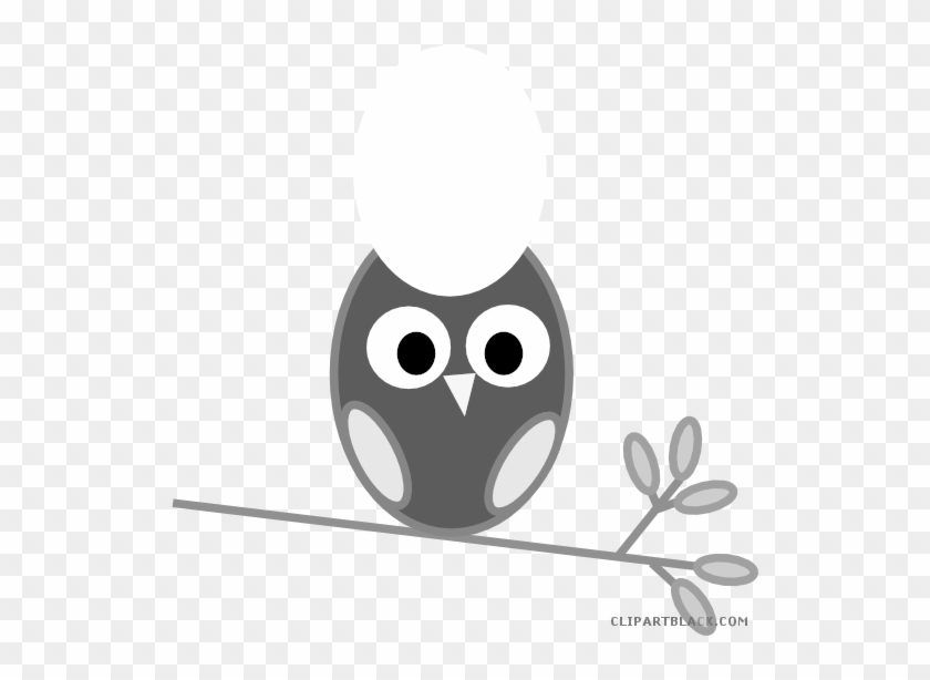 Owl On A Branch Animal Free Black White Clipart Images - Owl Clip Art #1134791