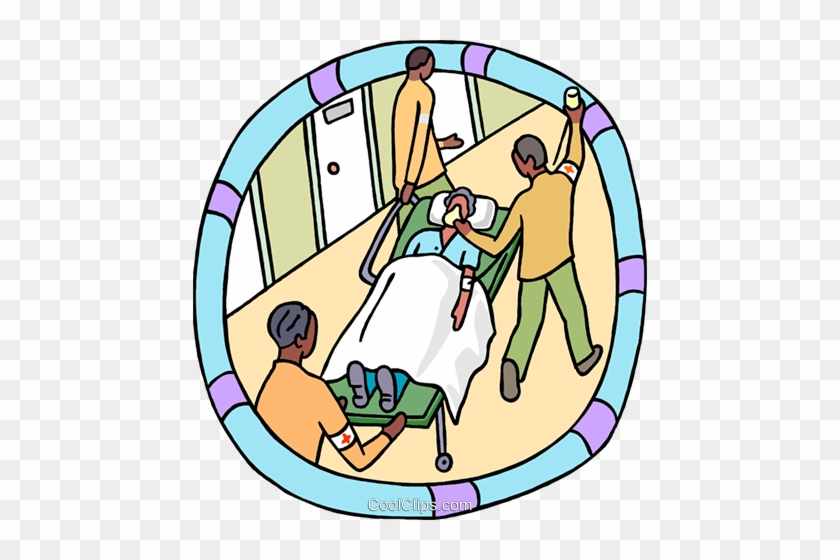 Emergency Patient On A Stretcher Royalty Free Vector - Patient On Stretcher #1134817