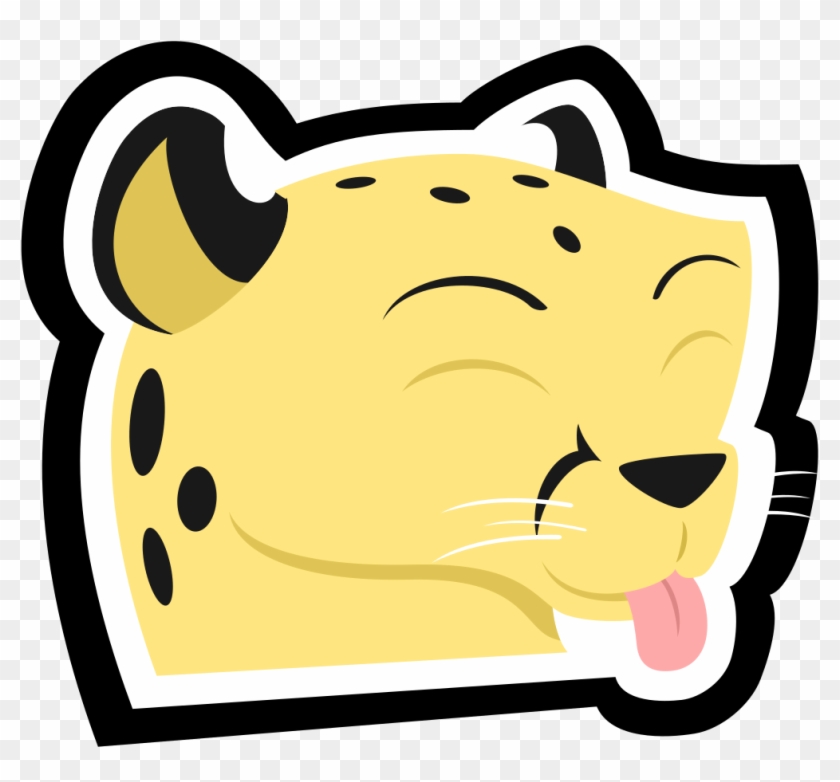 Tongue Cheetah Sticker By Mattyhex Tongue Cheetah Sticker - Tongue Cheetah Sticker By Mattyhex Tongue Cheetah Sticker #1134852