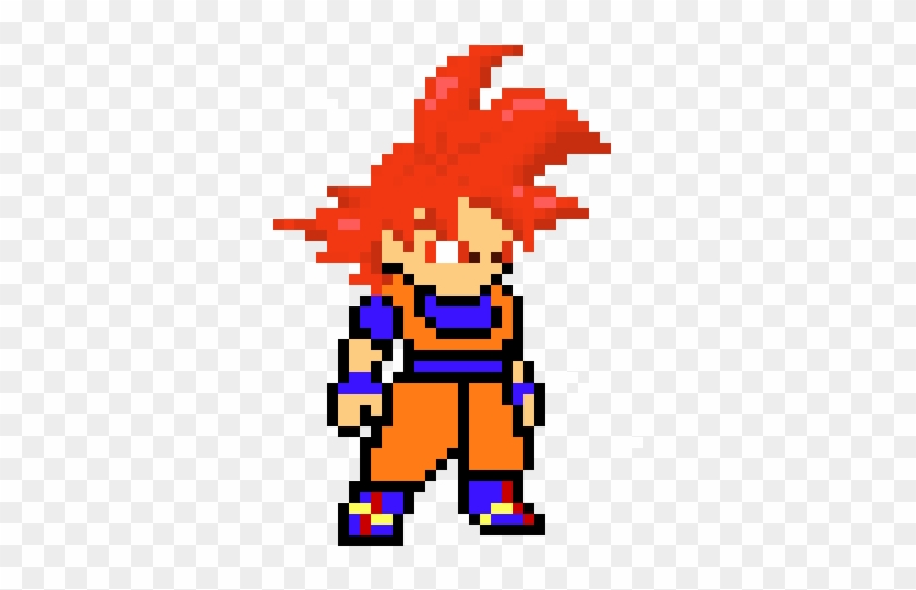 8 Bit Goku Super Saiyan God Amazing Cheetah Made The - Pixel Art Dragon Ball #1134864