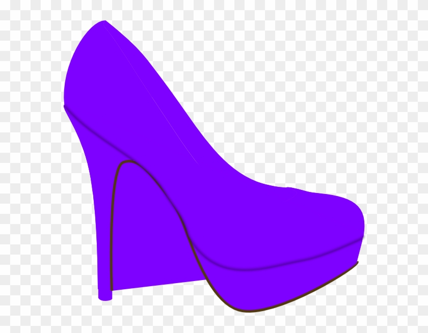 Purple High Heeled Shoe Clipart #1134920