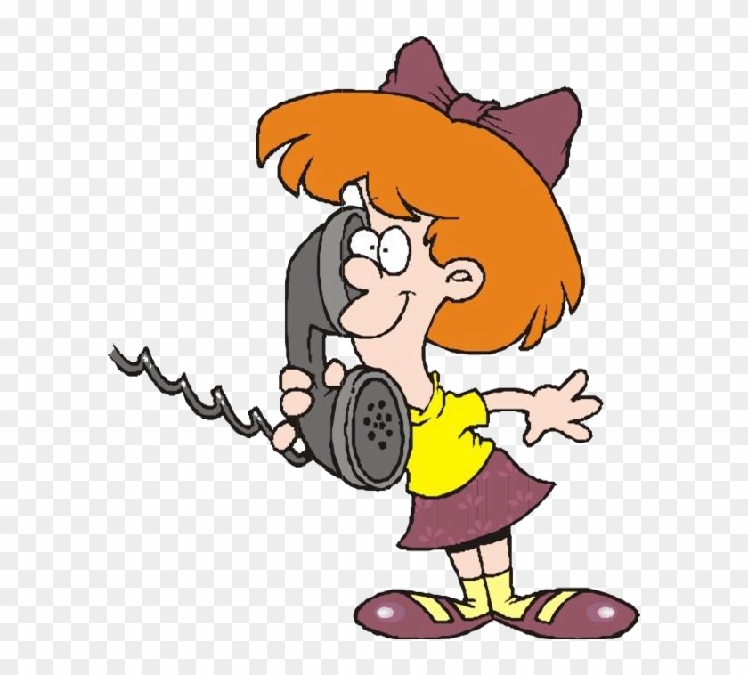 Telephone Call Conversation Girl Clip Art - Talking On The Telephone Cartoon #1134926