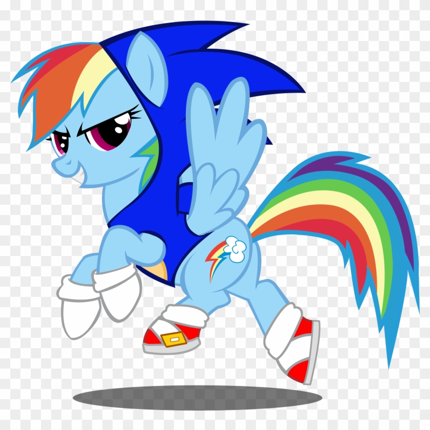 Rainbow Sonic By Trungtranhaitrung Commission - Sonic And Rainbow Dash #1134938