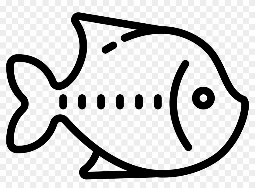 Fish Food Clipart Black And White - Icon #1134939