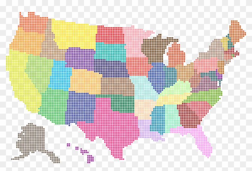 Us Map - United States Of America #1134941