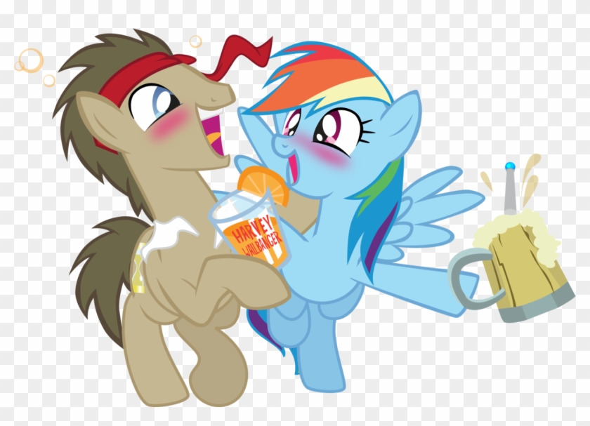 Trotsworth, Blushing, Cider, Doctordash, Doctor Who, - Doctor Whooves And Rainbow Dash #1134962