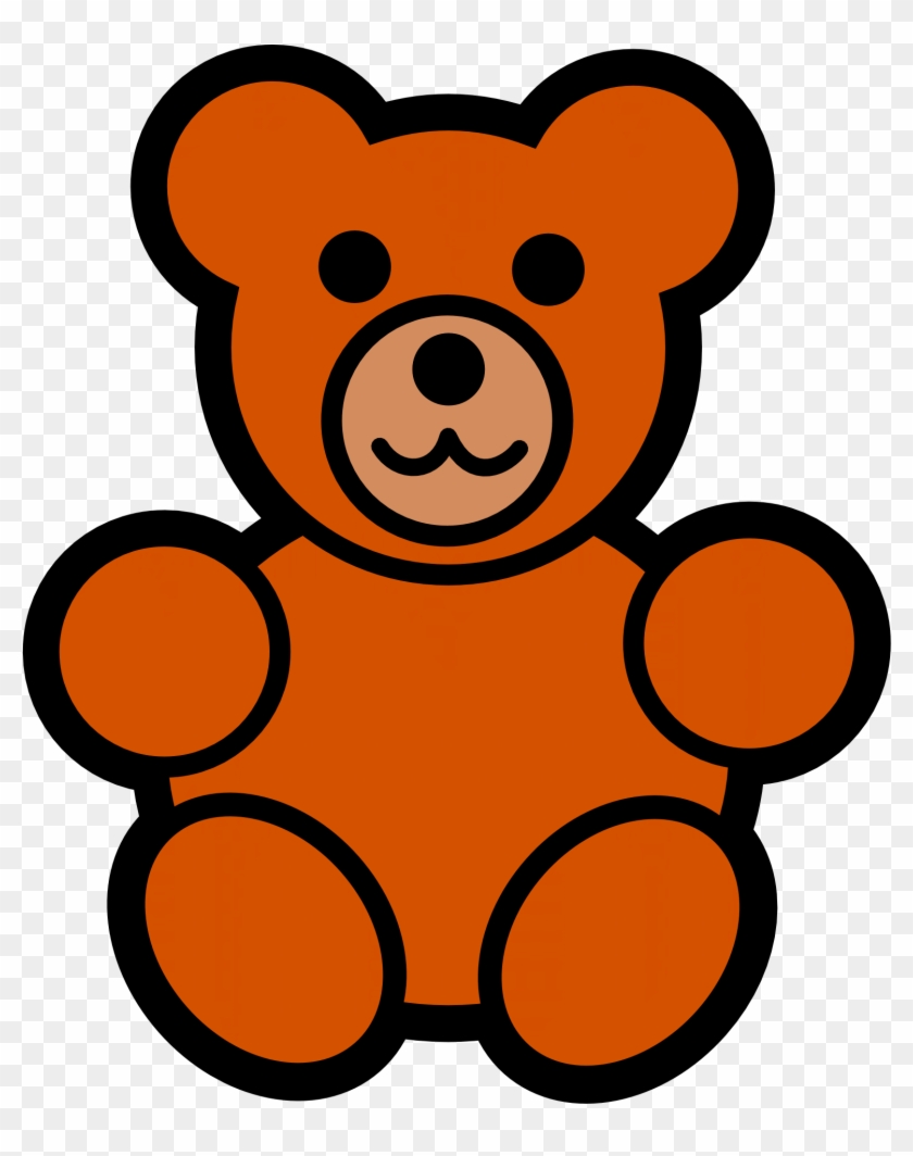 Teddy Bear Outline Drawing - Small Teddy Bear Clip Art #1134968