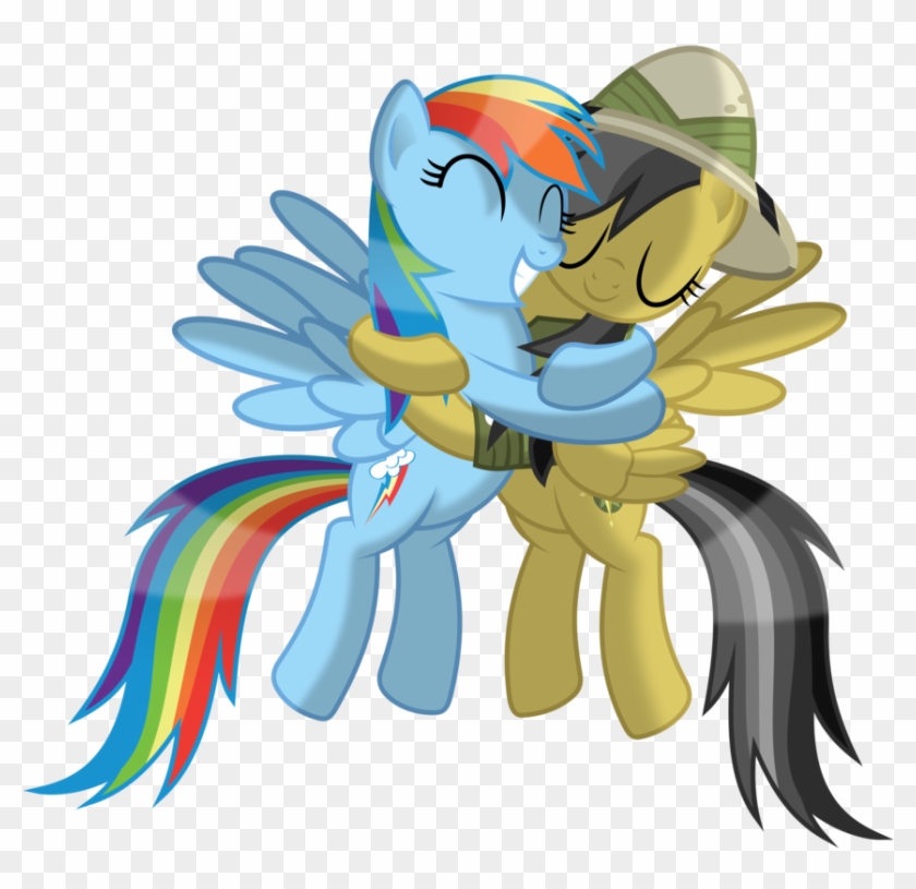 Rainbowdash Hugs Daringdo By Dolphinfox - Daring Do Rainbow Dash #1134980
