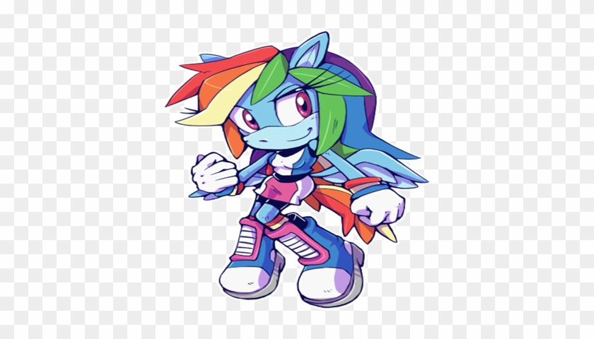 Rainbow Dash Sonic Version Roblox - Rainbow Dash As A Sonic Character #1134999