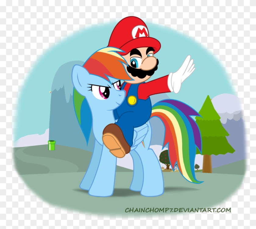 Mario And Rainbow Dash - Mario And Rainbow Dash #1135012