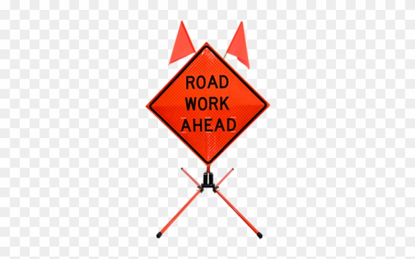Roll-up Signs - Road Work Ahead Sign #1135058