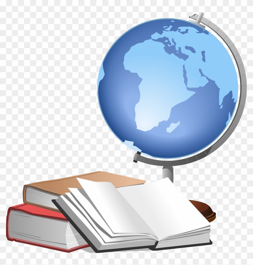 Open - Globe And Books Logo #1135388