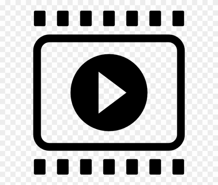 Film Strip With Right Arrow Interface Symbol Free Vector - Symbol #1135407