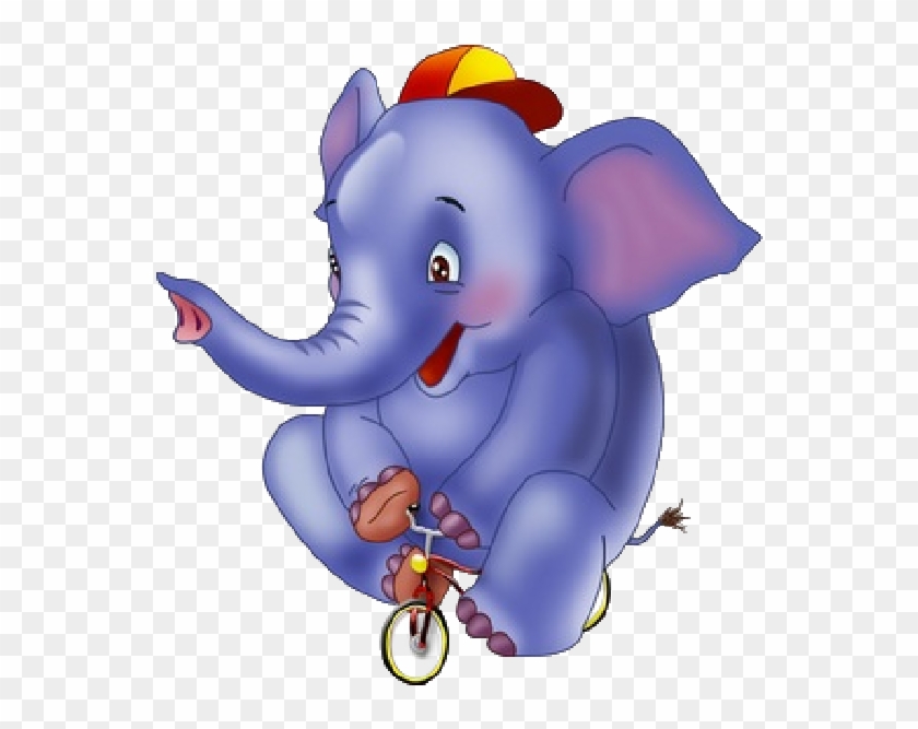 Purple Elephant Clip Art At Clker - Cute Circus Animals Png #1135548