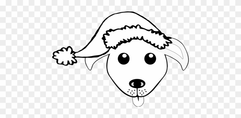 Girl Coloring Clip Art Book Dog Inkscape Line Public - Believe In Santa Paws Mousepad #1135563