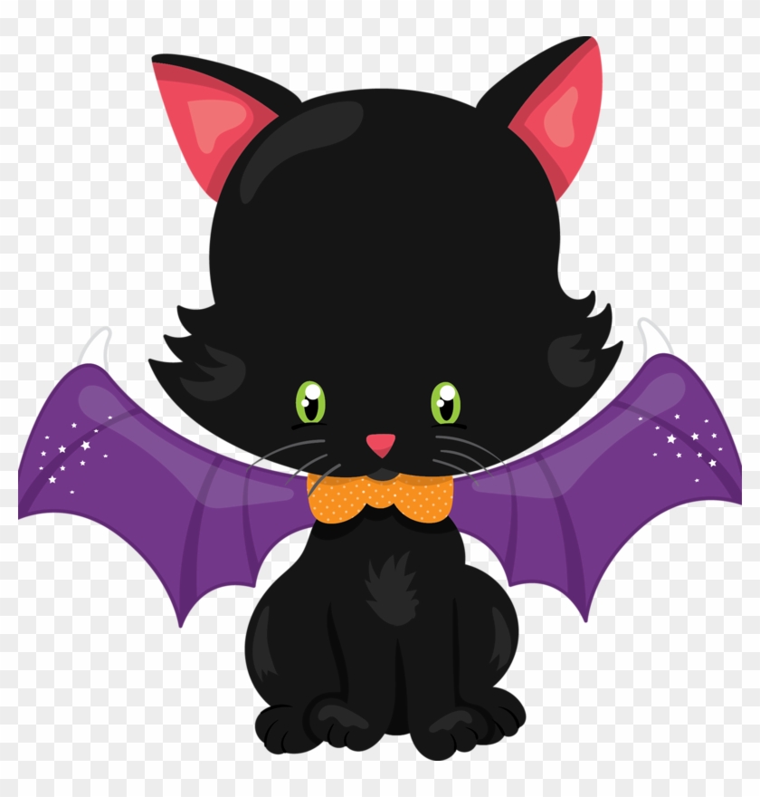 Halloween Kitties-02 - Zazzle Halloween Black Kitten With Bat Wings Tote Bag #1135605