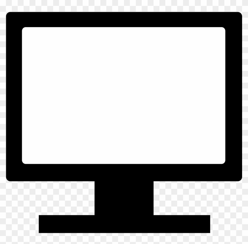 Open - Black And White Computer Symbol #1135661