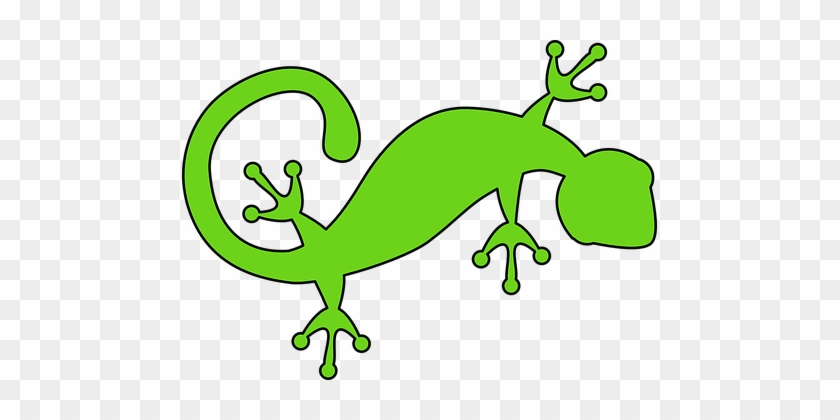 Lizard Gecko Green Animal Nature Reptile W - Green Lizard Clip Art #1135680