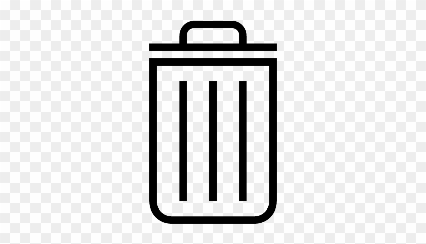 Trash Can Stroke Vector - Waste Container #1135686