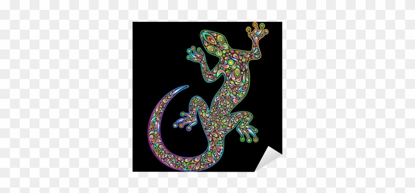 Geko Lizard Psychedelic Design-geco Lucertola Psichedelico - Psychedelic Lizards #1135744