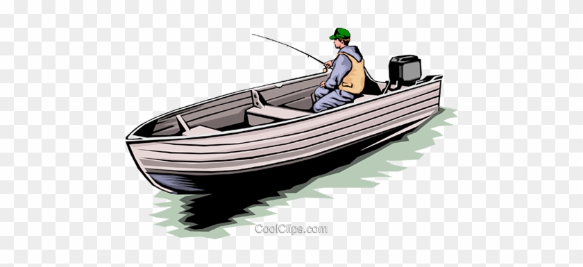 Fisherman In Boat Royalty Free Vector Clip Art Illustration - Fishing Boat  - Free Transparent PNG Clipart Images Download