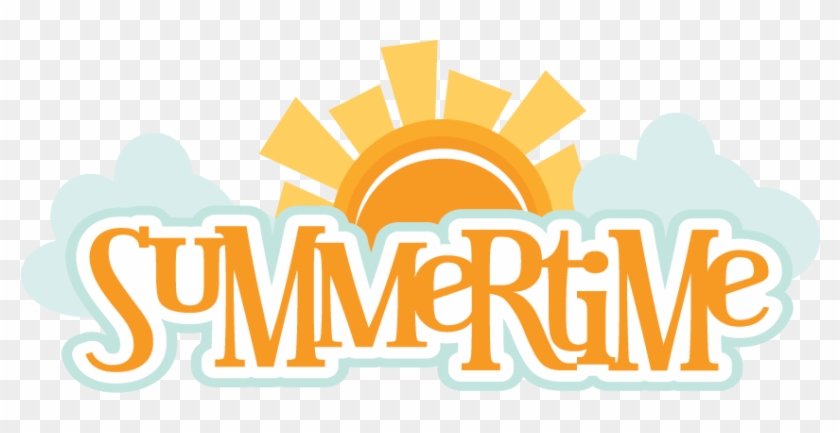 Summertime Svg Scrapbook Title Summer Svg Files Sun - Summer Time Clipart Png #1136023