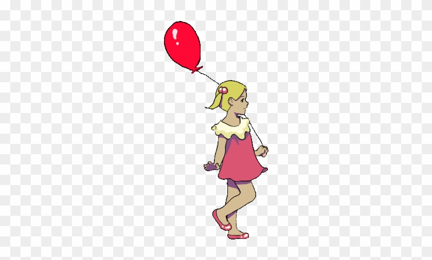 Animation Balloon - Girl Walking Gif Animation #1136054