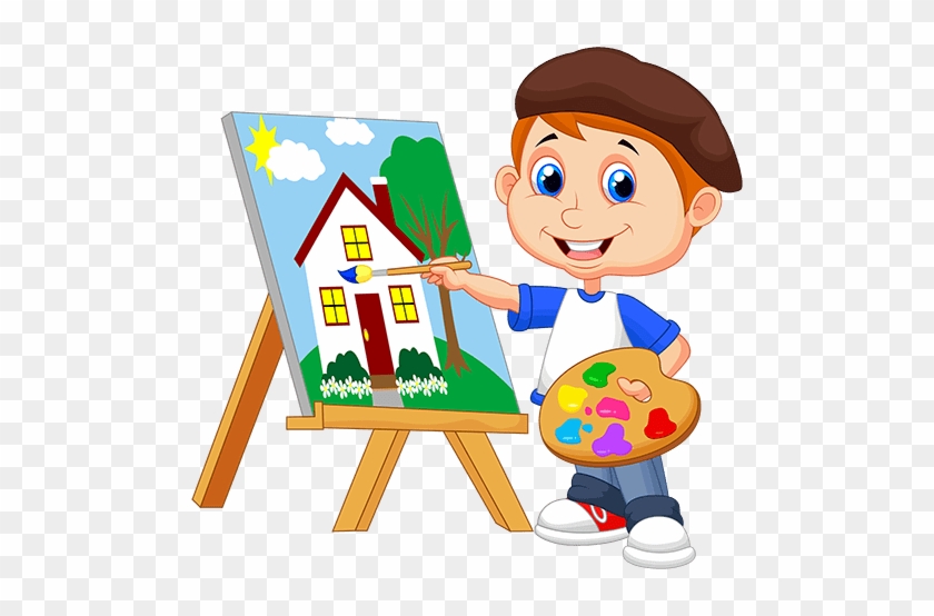 Child Painting Cartoon #1136075