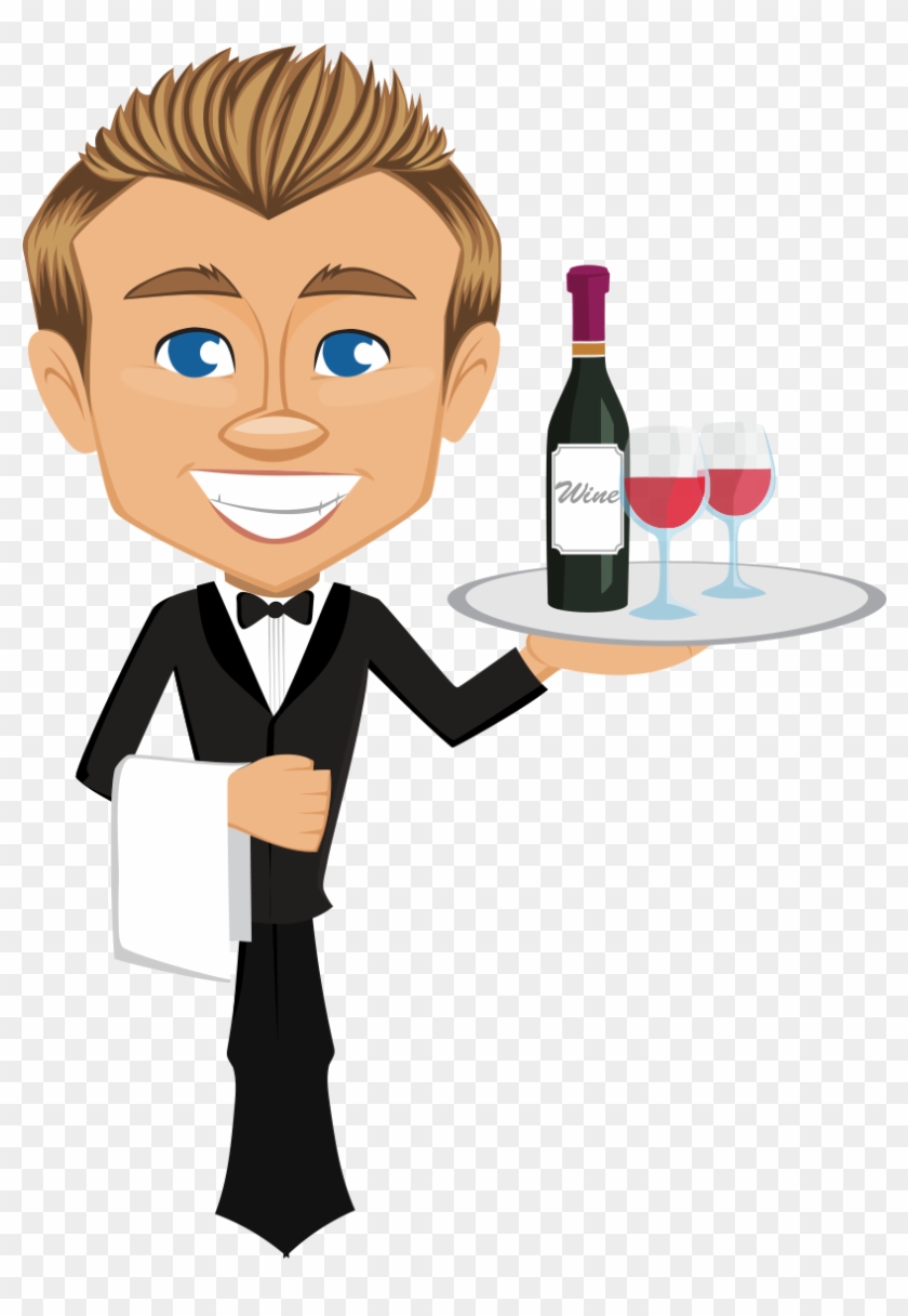 Waiter Cartoon Q Version Cook - Waiter Cartoon Png #1136162