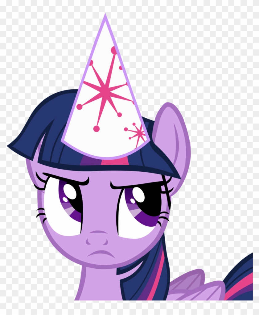 Twilight Sparkle Party Hat Eyeroll By Cloudyglow Twilight - Cartoon #1136324