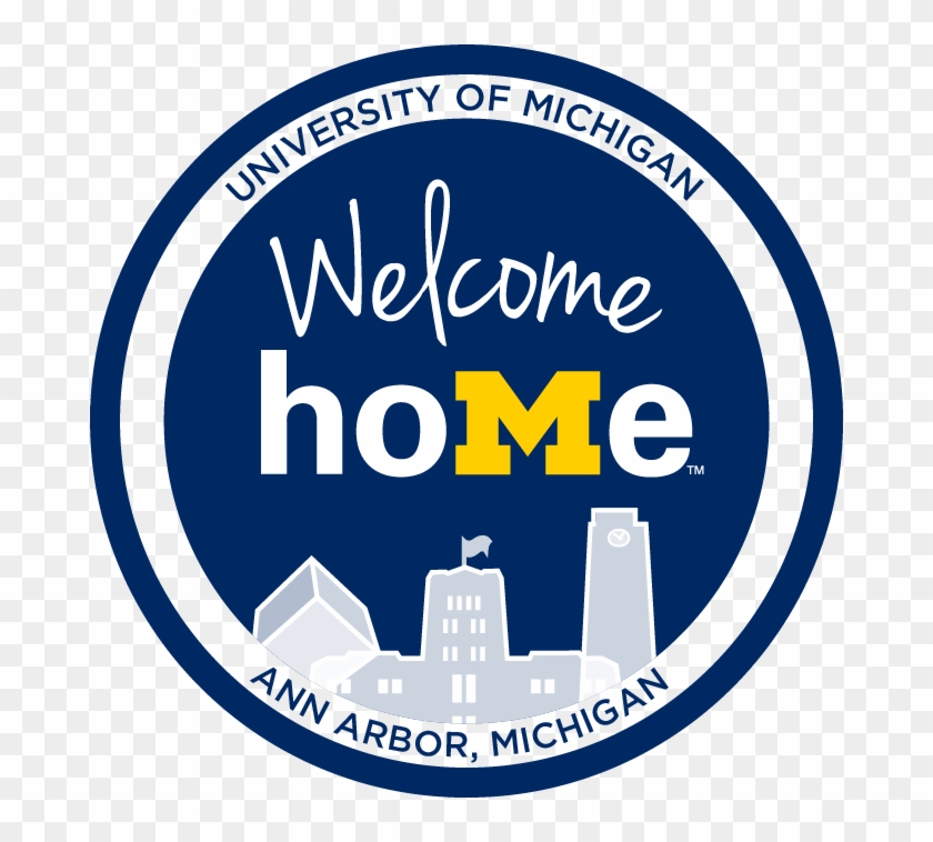 "welcome Home" Logo, Dark Blue Circle With The "m" - Welcome Home Umich #1136425