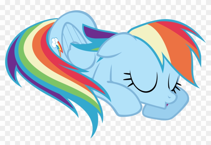 Sleeping By Ocarina0ftimelord Rainbow Dash - Rainbow Dash Sleeping Gif #1136525