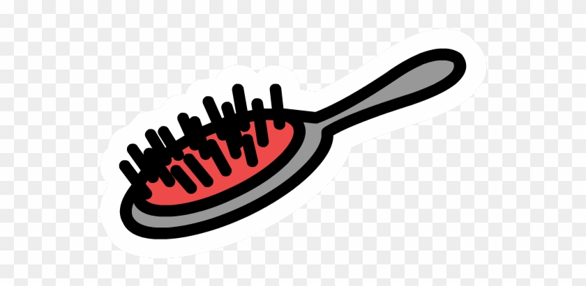 Mirror And A Hair Brush - Cartoon Hair Brush Png #1136612