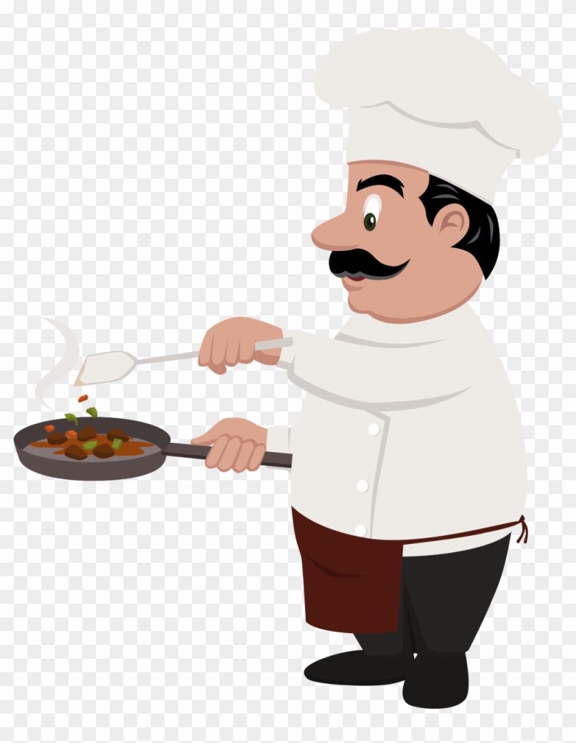 Chef Cooking Euclidean Vector - Cook Cartoon Png #1136785