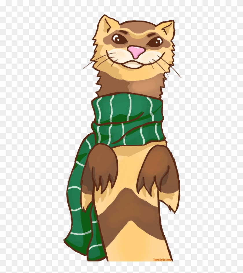 Ferret Wid A Scarf By Theonlywolf100 On Deviantart - Ferret In A Scarf #1136803