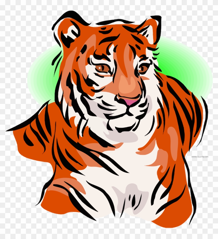 Realistic Tigger Waiting Sun Clipart Png - Tiger Clipart #1136827