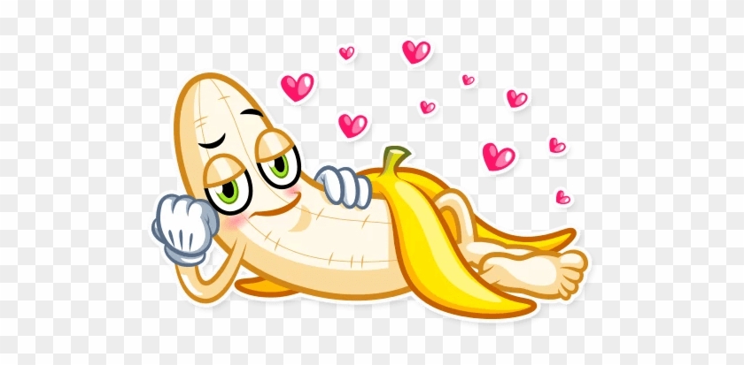 Banana Fruit Telegram Sticker Clip Art - Telegram Banana Stickers #1136877