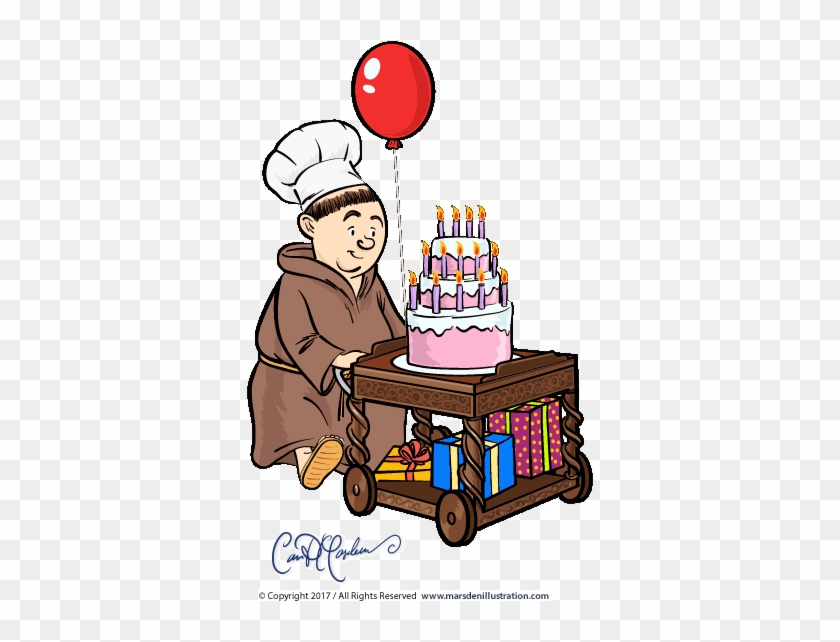 Birthday Friar's Club Animated Gif - Monk Birthday Cake #1136894