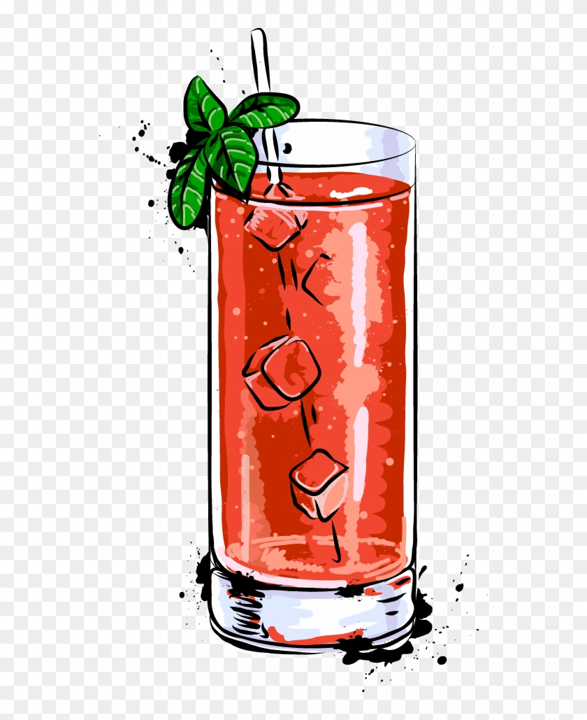 Juice Cocktail Bloody Mary Margarita Mojito - Red Drink Cartoon #1136905