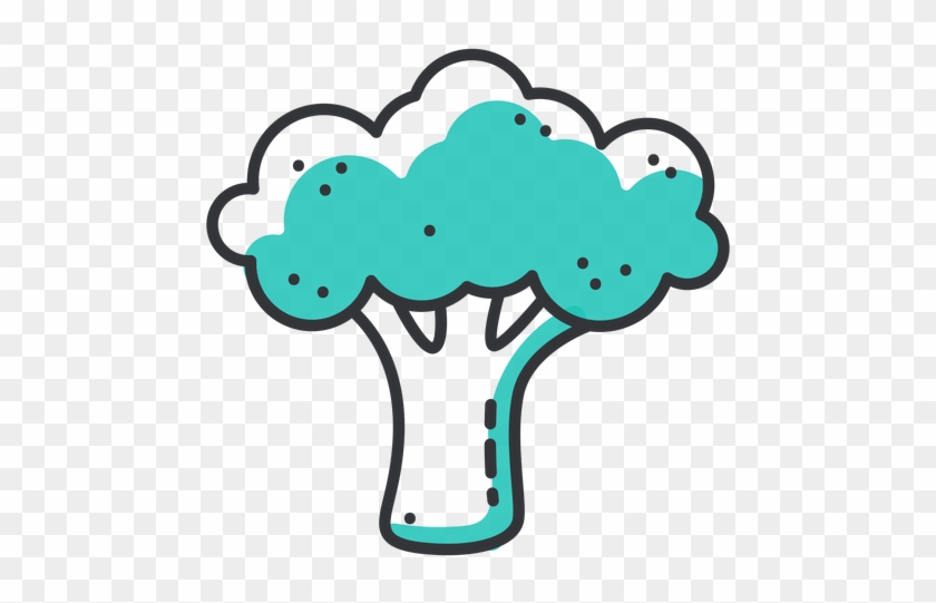 Broccoli Stroke Icon With Shadow Transparent Png Amp - Transparency #1136982