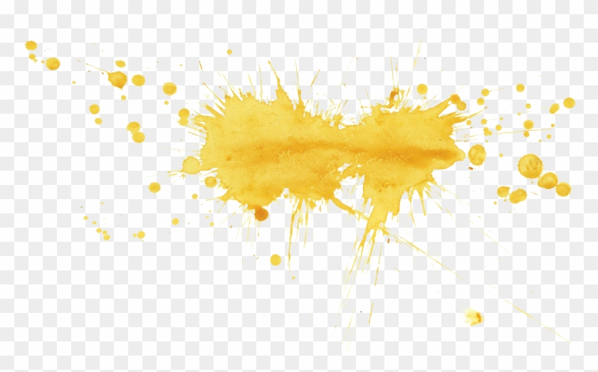 Free Download - Watercolor Yellow Splatter Transparent Background #1137023