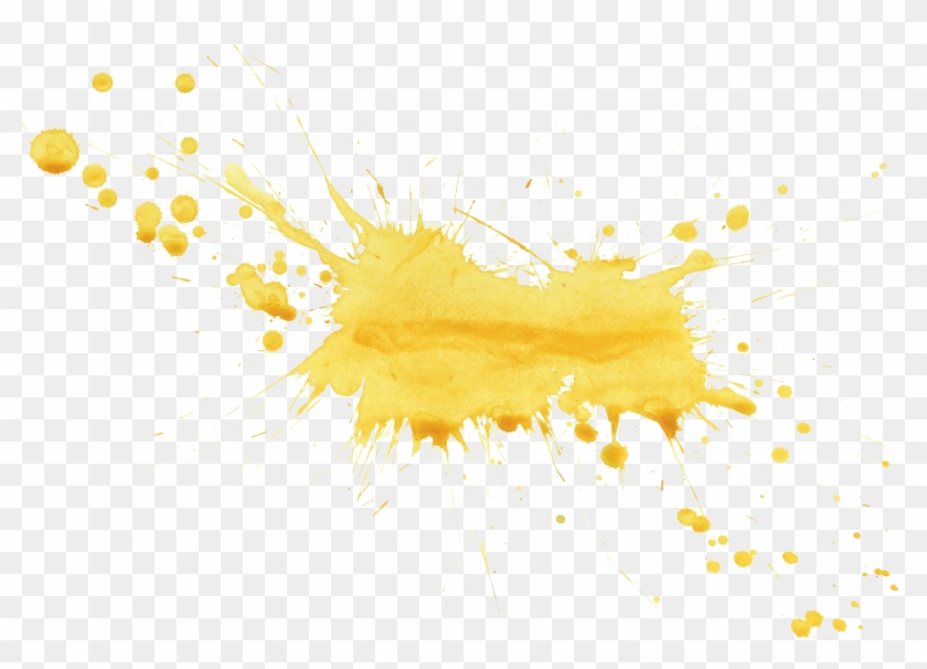 Free Download - Yellow Paint Splatter Png #1137027