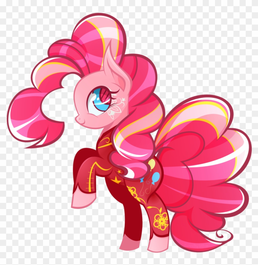 Euphoriapony, Cheongsam, Chinese New Year, Clothes, - Pinkie Pie #1137124