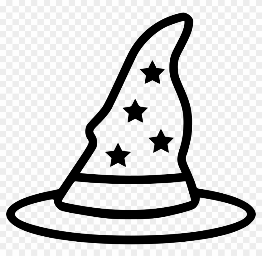 Wizard Hat Comments - Black And White Wizard Hat #1137137