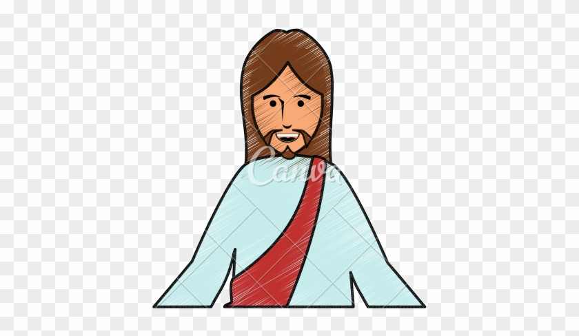 Jesus Christ Face Cartoon Vector - Jesus Christ Face Cartoon Vector #1137200