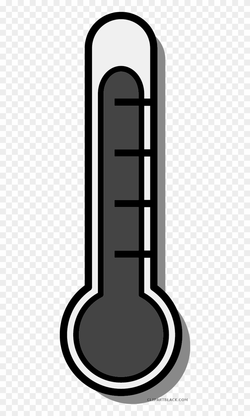 Weather Thermometer Tools Free Black White Clipart - Thermometer Png Transparent Hot #1137245