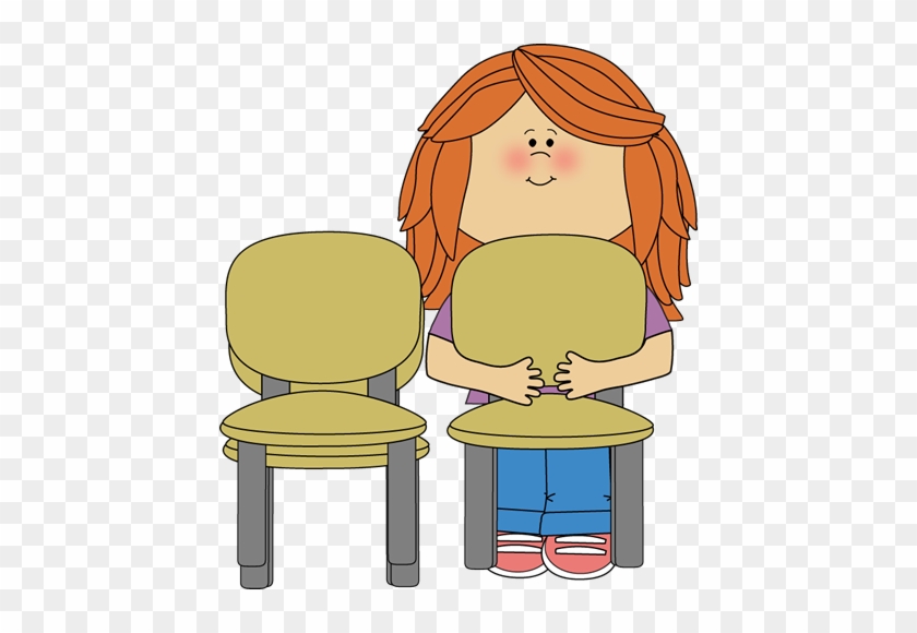 Girl Classroom Chair Stacker Clip Art - Chair Stacker Clipart #1137480