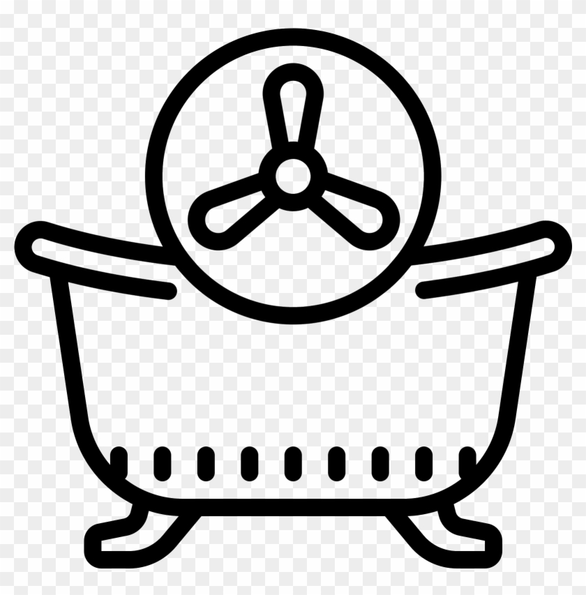 Bath Fan Icon Free Download Png And Vector - Bathtub #1137588