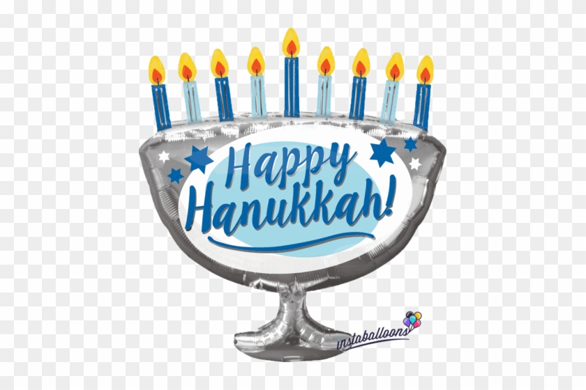 Happy Hanukkah Menorah Large 29" Balloon - Hanukkah Menorah #1137589