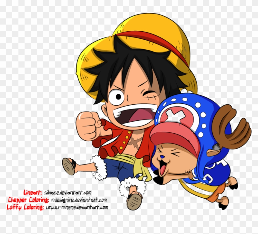 Chibi Luffy And Chopper Collab By Mdesigninc - Chibi Luffy And Chopper #1137635